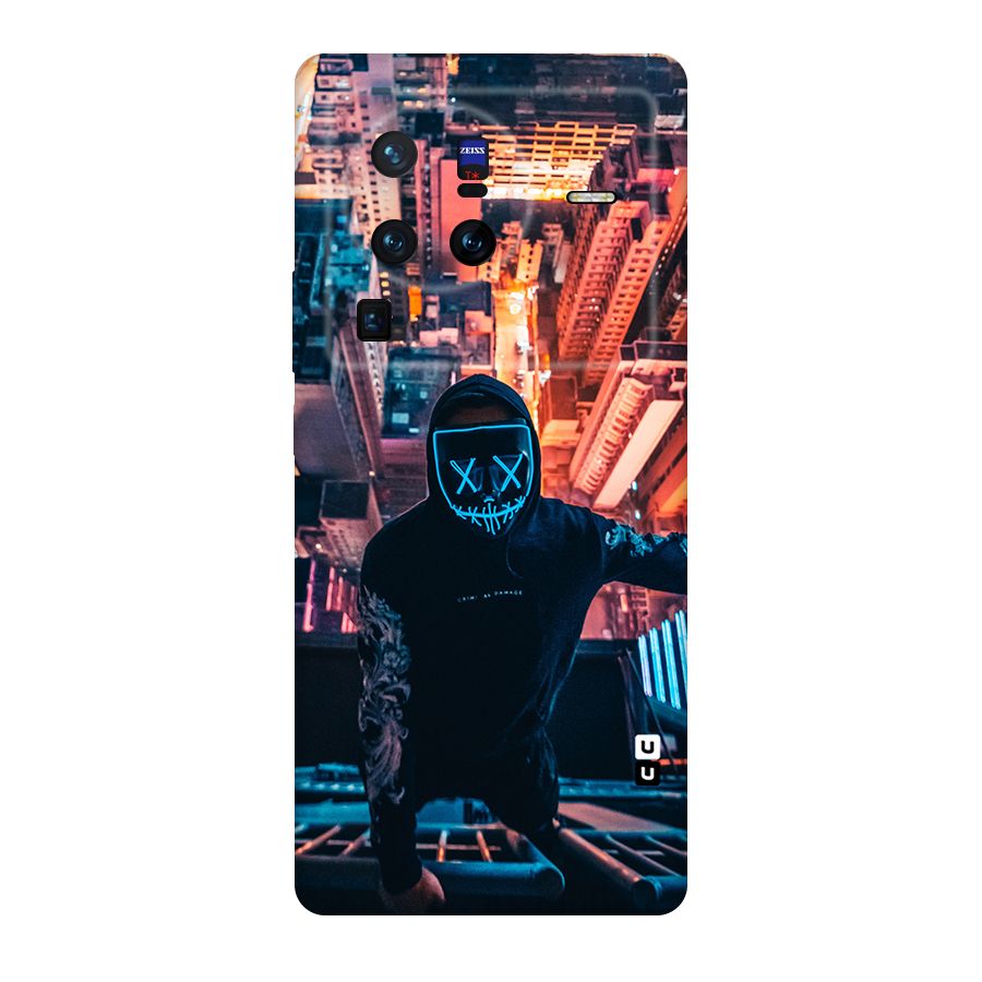 Mask Guy Climbing Building Original Polycarbonate Back Case for Vivo X80