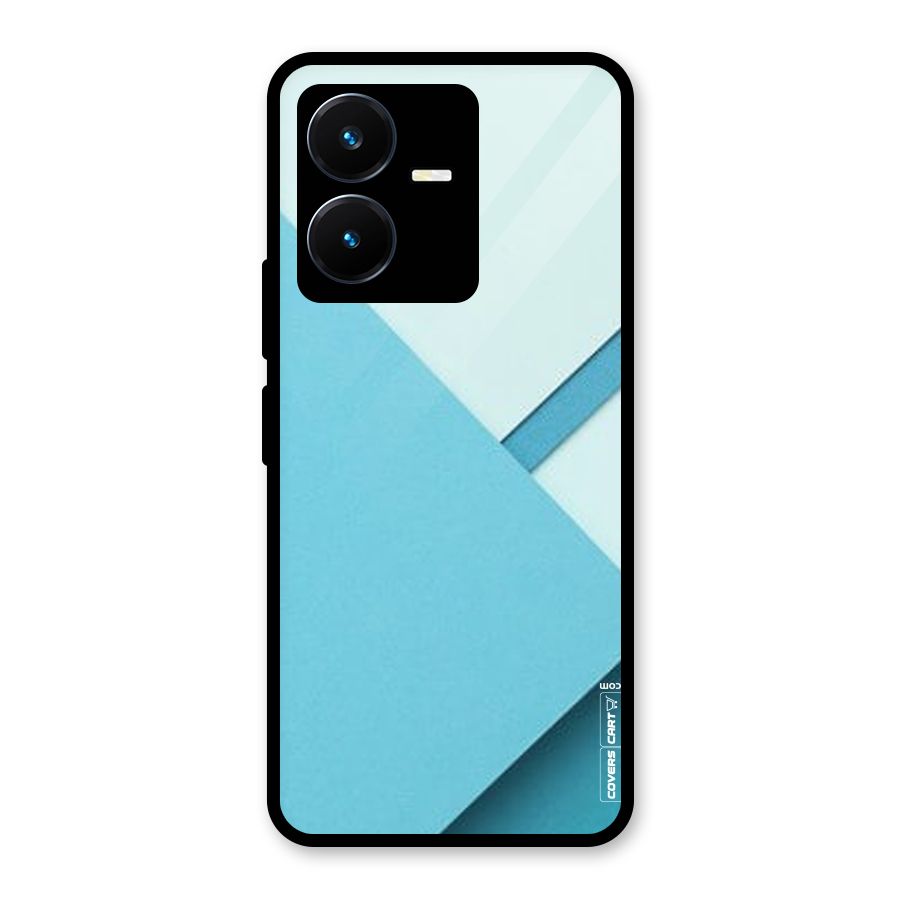 Material Design Glass Back Case for Vivo Y22s