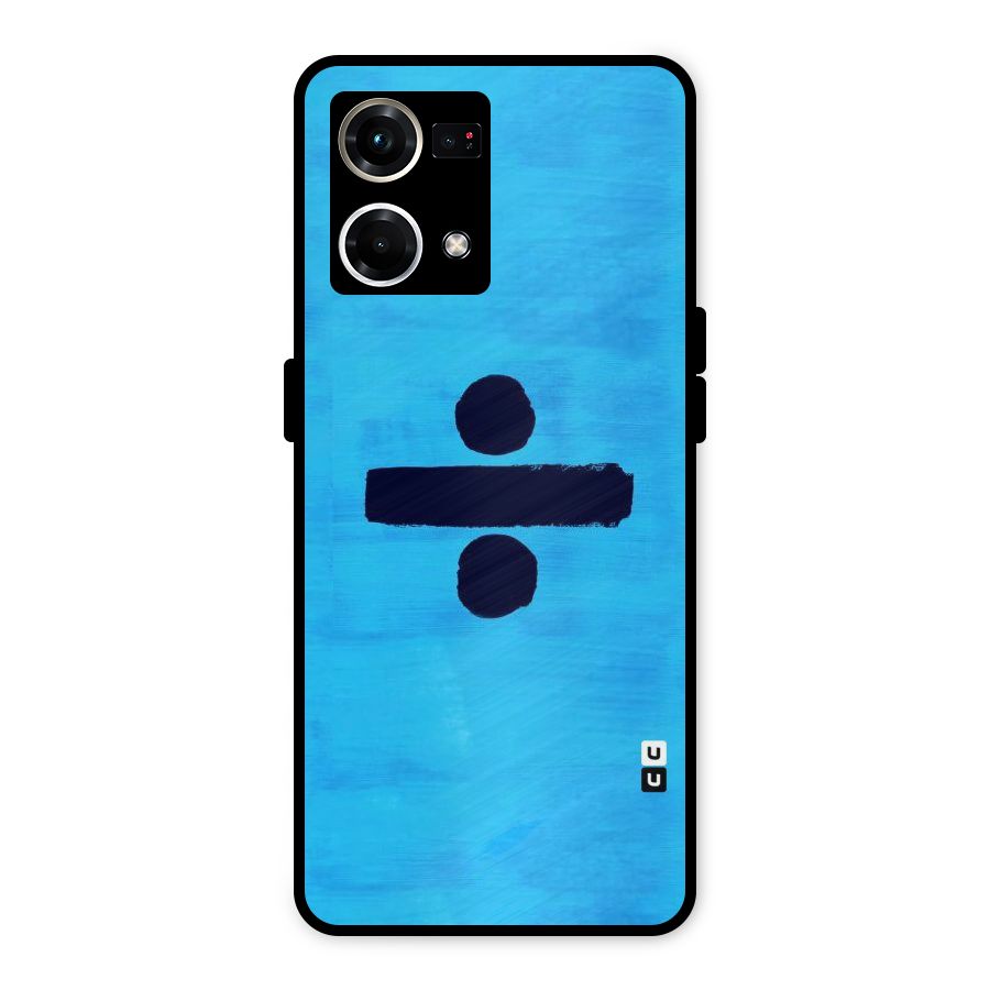 Math And Blue Metal Back Case for Oppo F21 Pro 4G