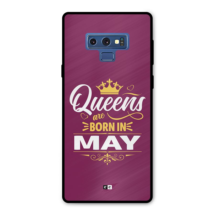 May Born Queens Metal Back Case for Galaxy Note 9