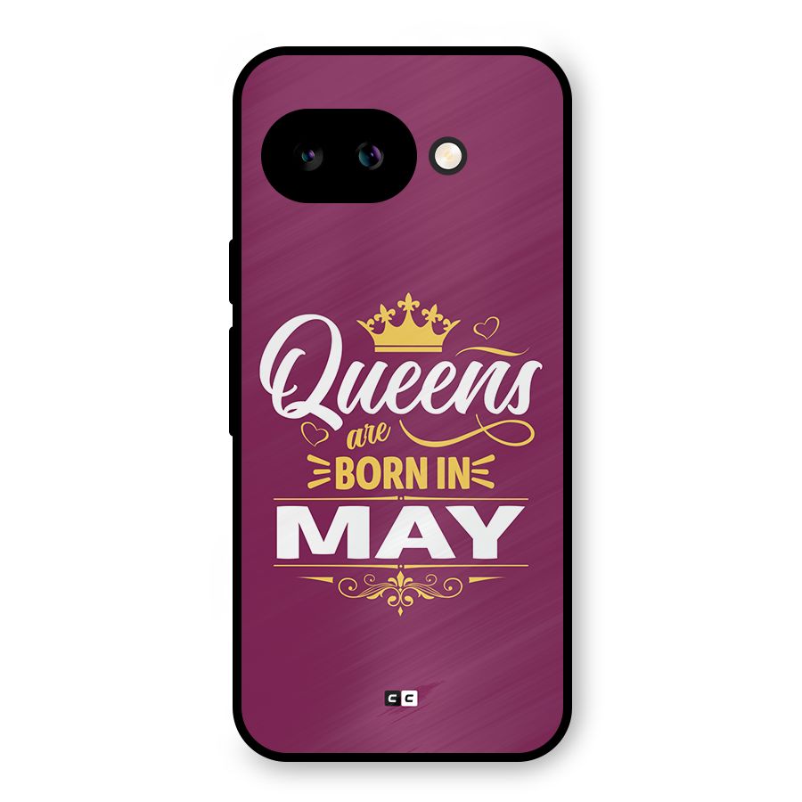 May Born Queens Metal Back Case for Google Pixel 9a