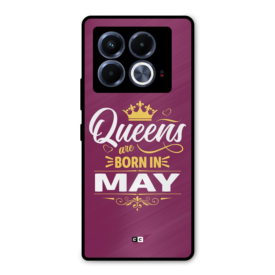 May Born Queens Metal Back Case for Infinix Note 40 5G