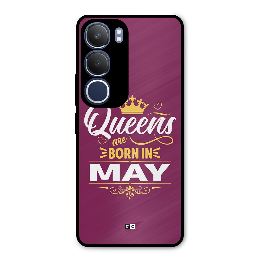 May Born Queens Metal Back Case for Vivo Y29