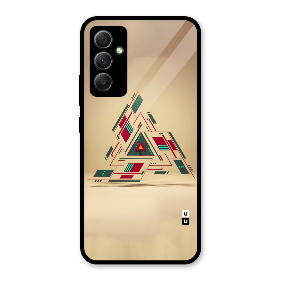 Maze Triangle Glass Back Case for Galaxy A34