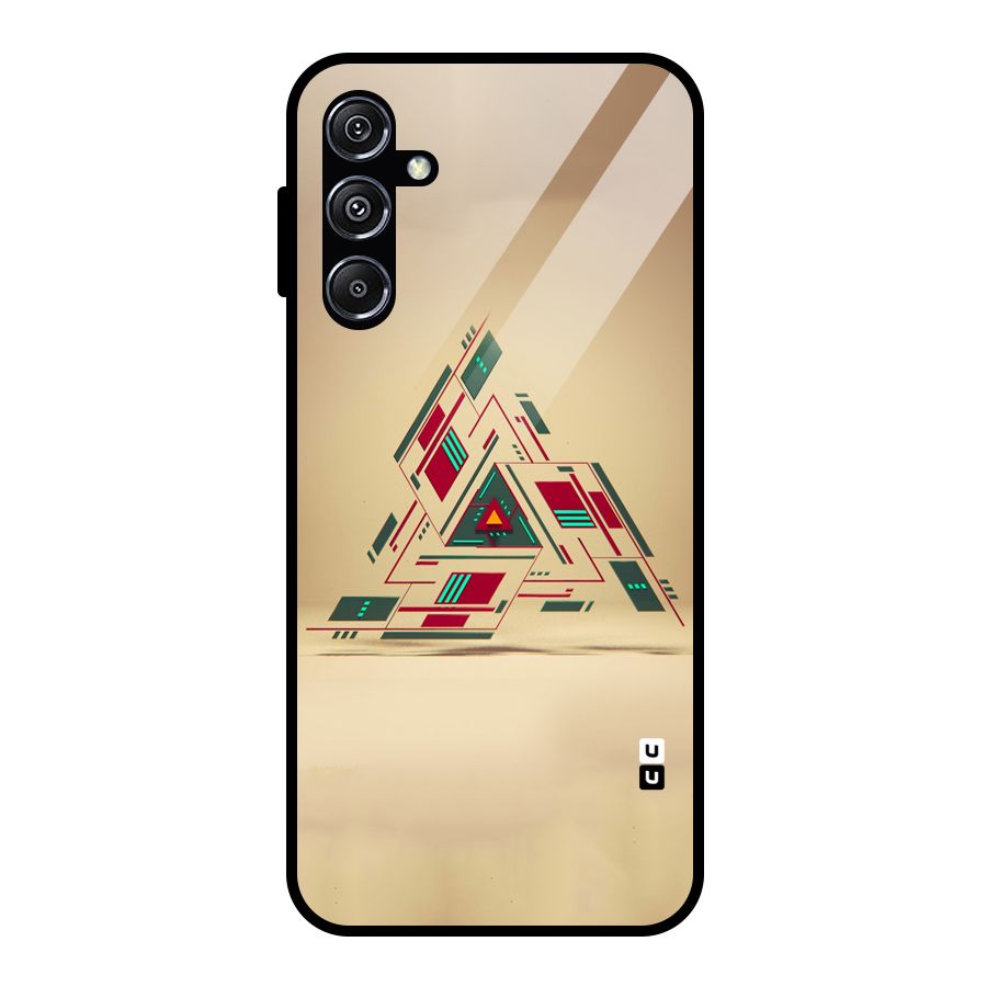 Maze Triangle Glass Back Case for Galaxy M34 5G