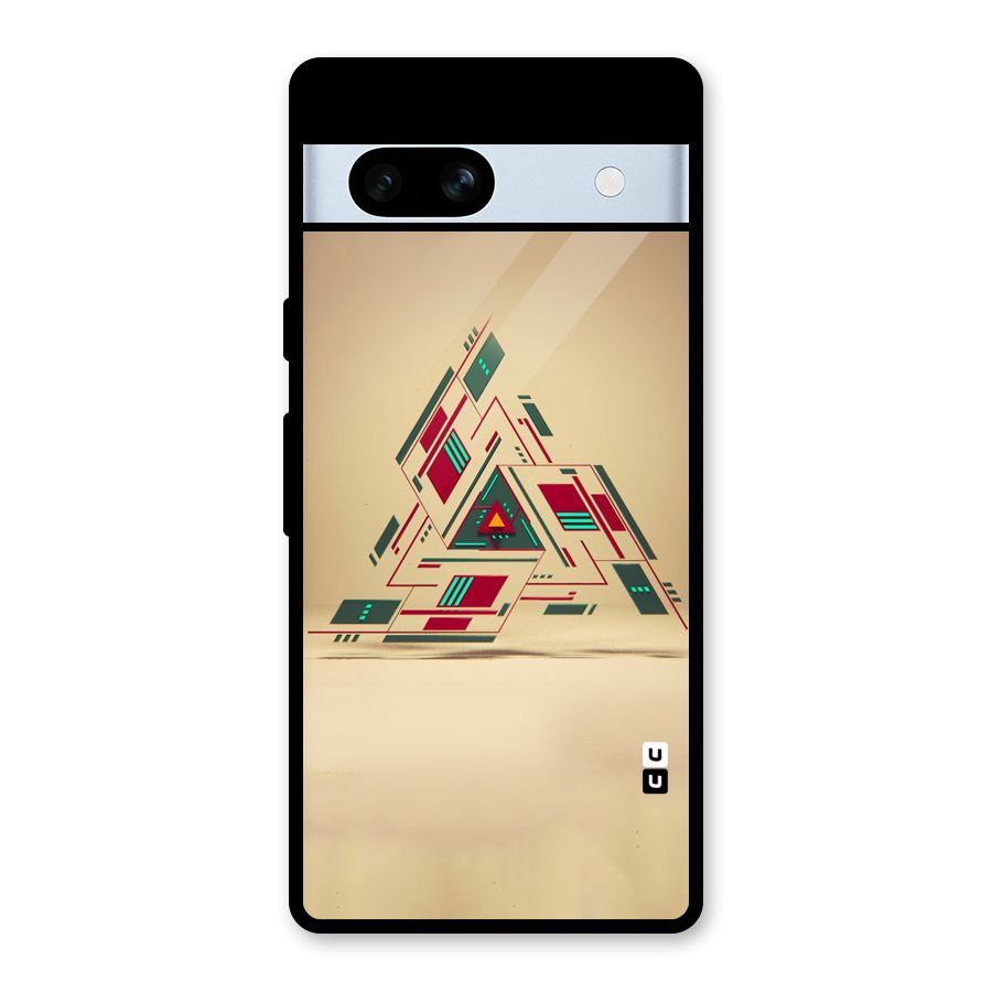 Maze Triangle Glass Back Case for Google Pixel 7a