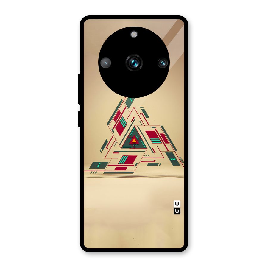 Maze Triangle Glass Back Case for Realme 11 Pro