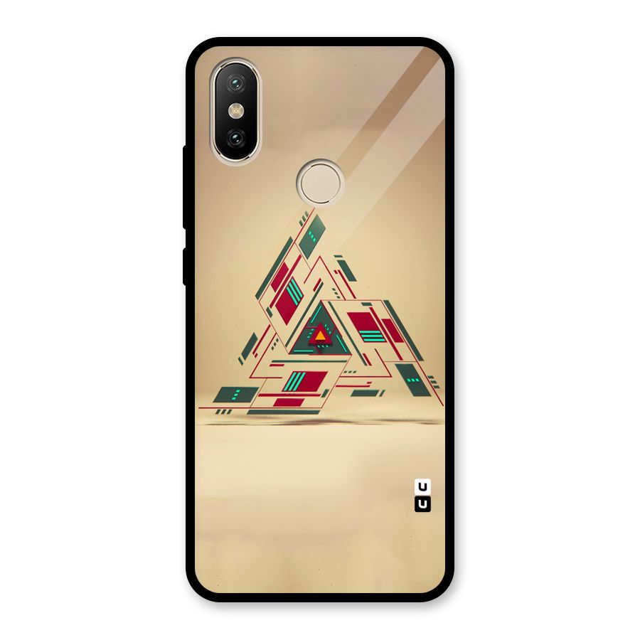 Maze Triangle Glass Back Case for Redmi A2