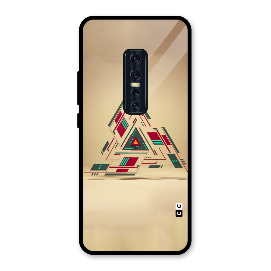 Maze Triangle Glass Back Case for Vivo V17 Pro