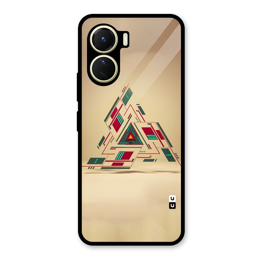 Maze Triangle Glass Back Case for Vivo Y16