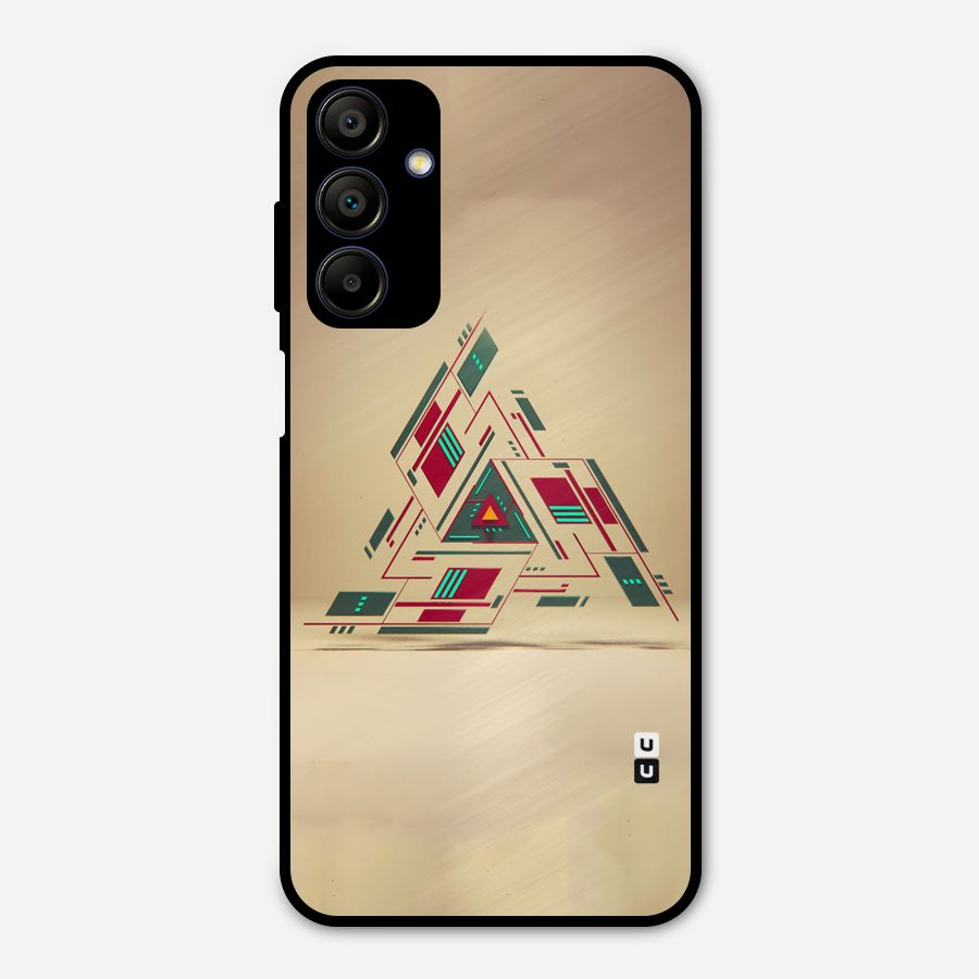 Maze Triangle Metal Back Case for Galaxy A15 5G