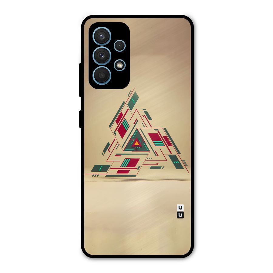 Maze Triangle Metal Back Case for Galaxy A32