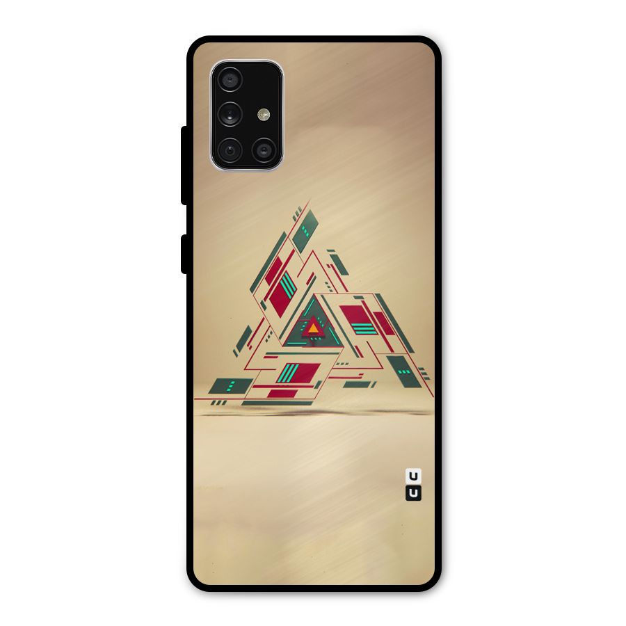 Maze Triangle Metal Back Case for Galaxy A71