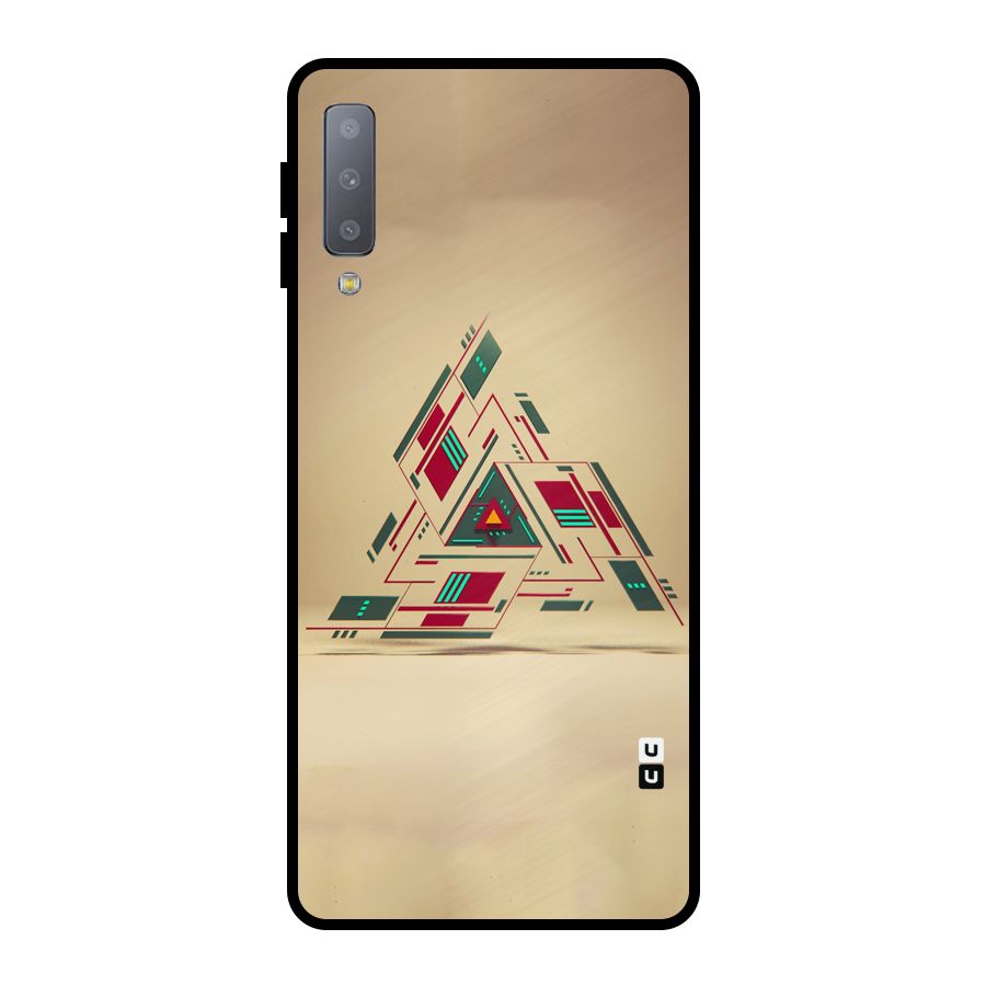 Maze Triangle Metal Back Case for Galaxy A7 (2018)