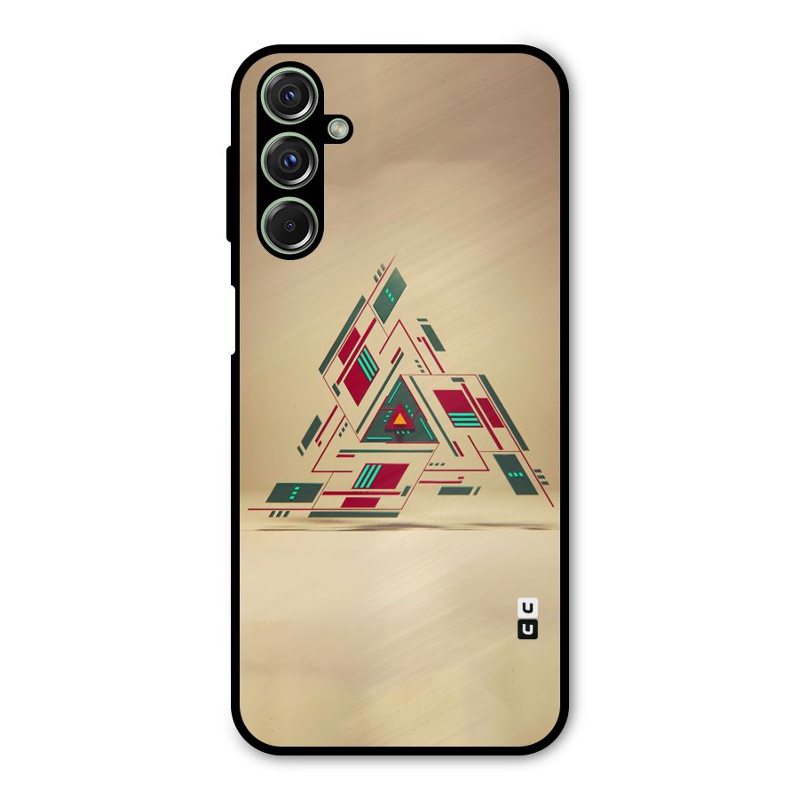 Maze Triangle Metal Back Case for Galaxy F34
