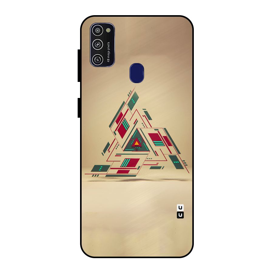 Maze Triangle Metal Back Case for Galaxy M21