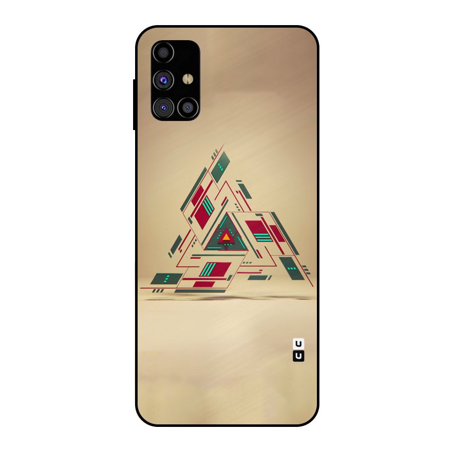 Maze Triangle Metal Back Case for Galaxy M31s