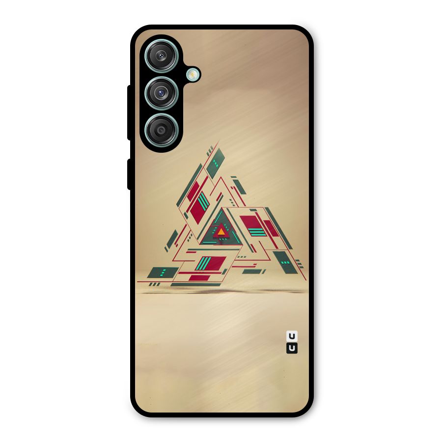 Maze Triangle Metal Back Case for Galaxy M55 5G