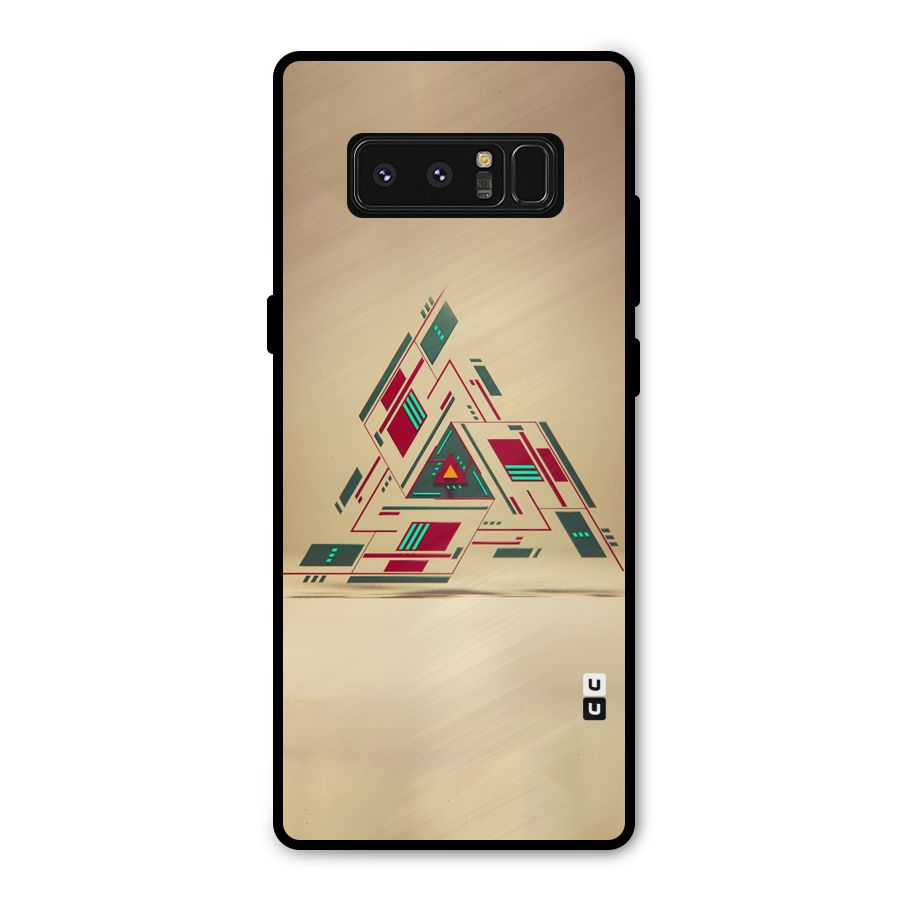Maze Triangle Metal Back Case for Galaxy Note 8