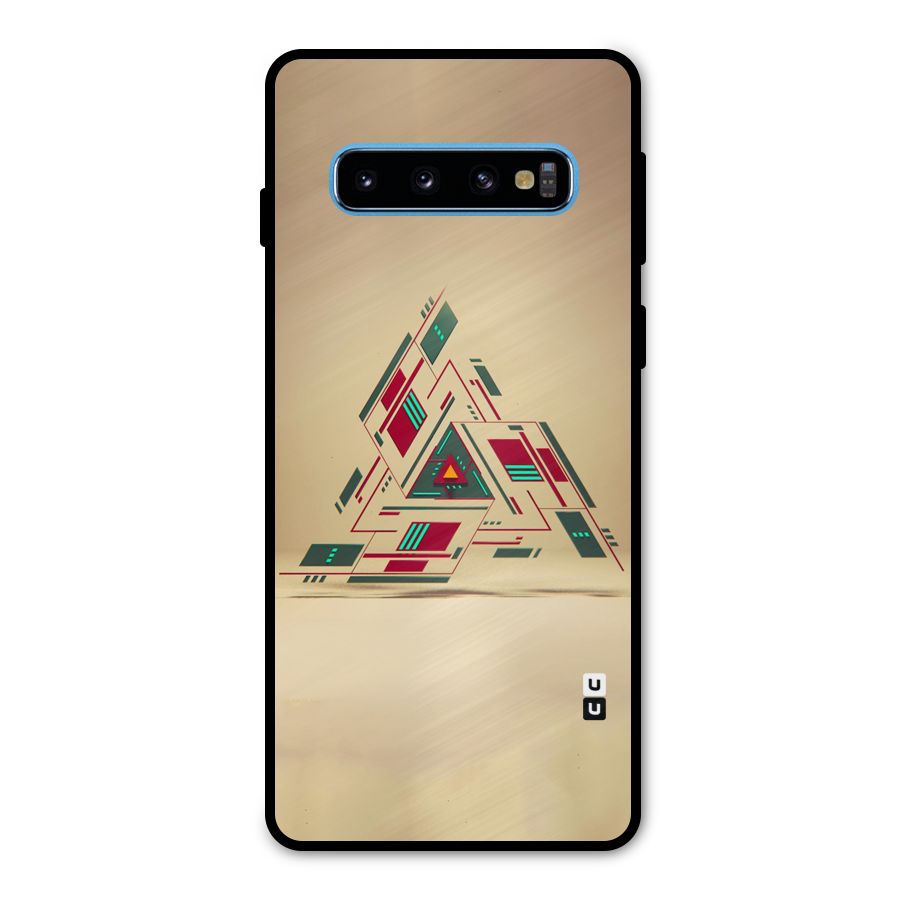 Maze Triangle Metal Back Case for Galaxy S10