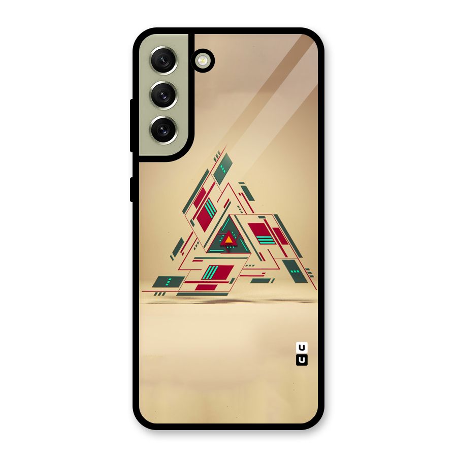 Maze Triangle Metal Back Case for Galaxy S21 FE 5G (2023)