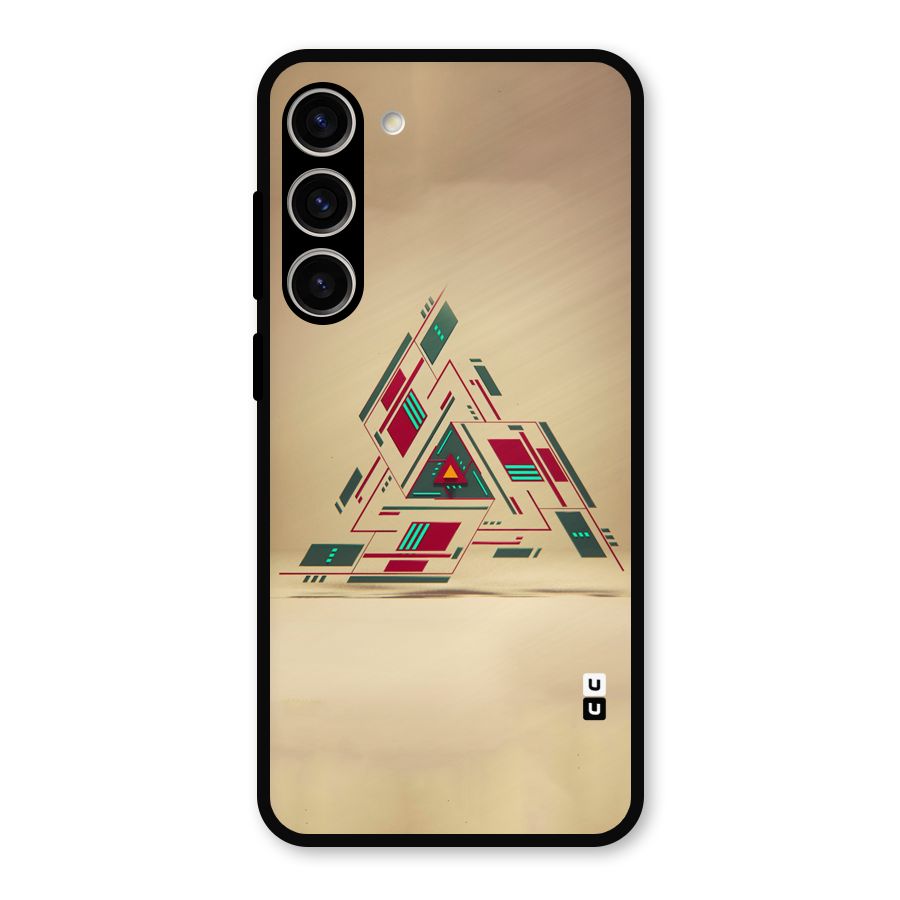 Maze Triangle Metal Back Case for Galaxy S23 Plus