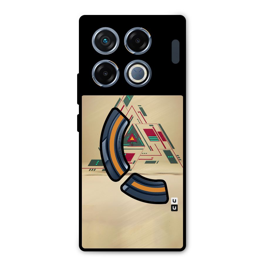 Maze Triangle Metal Back Case for Infinix GT 20 Pro