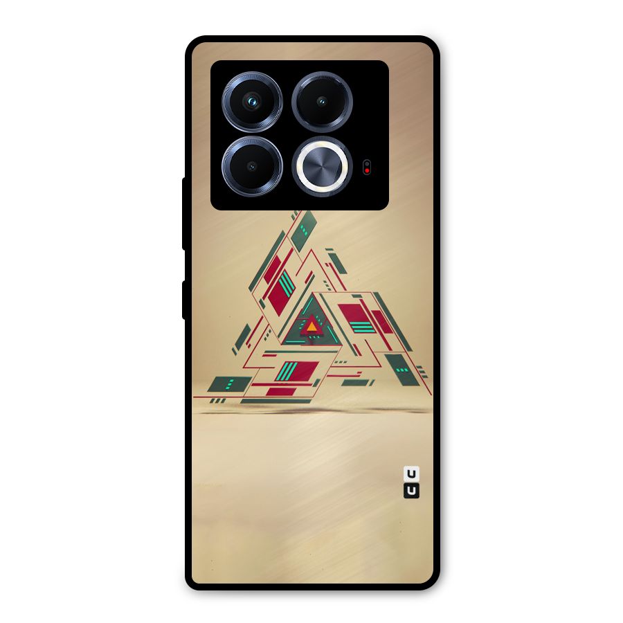 Maze Triangle Metal Back Case for Infinix Note 40 5G