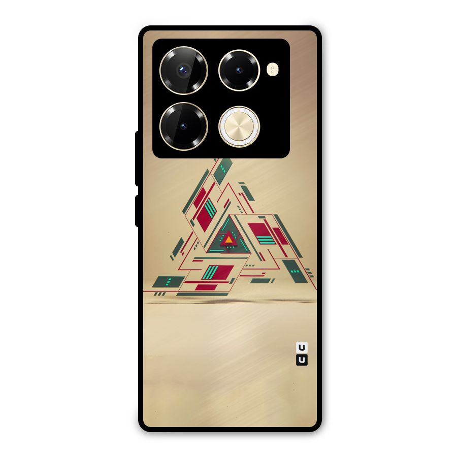 Maze Triangle Metal Back Case for Infinix Note 40 Pro