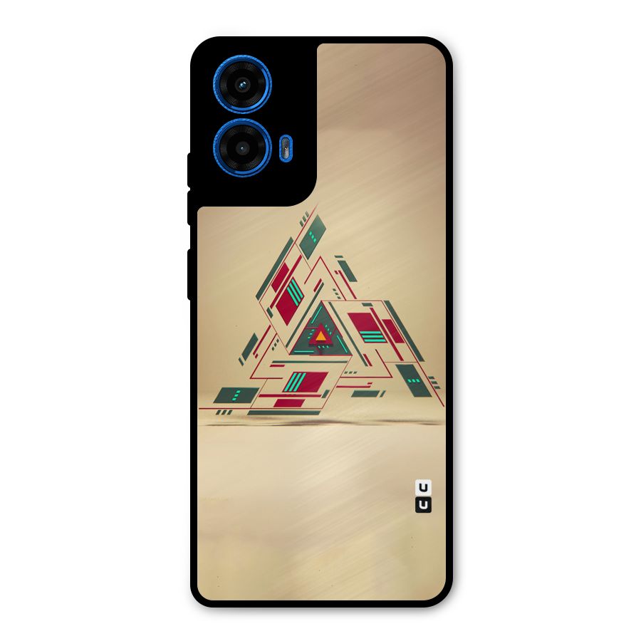 Maze Triangle Metal Back Case for Moto G45
