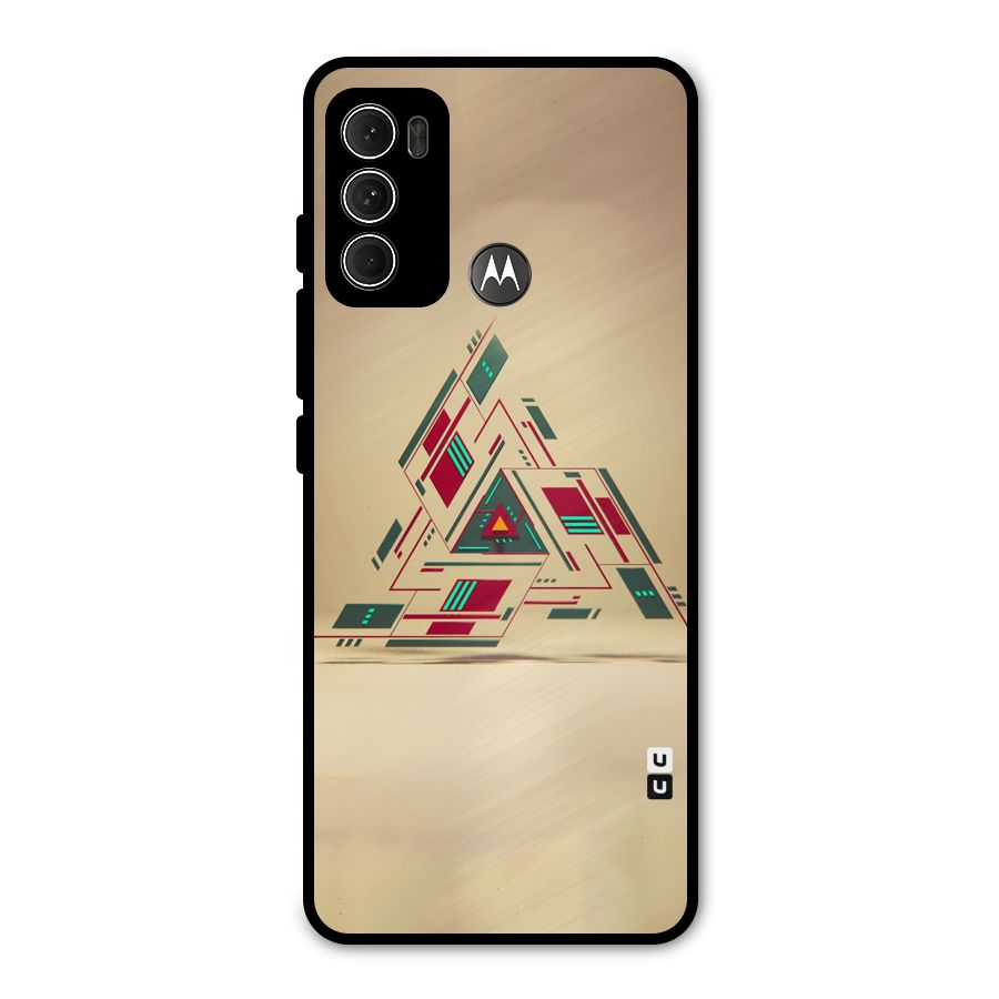 Maze Triangle Metal Back Case for Moto G60