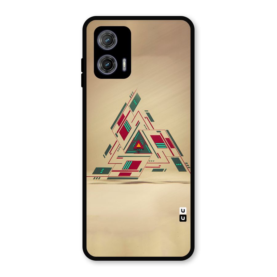 Maze Triangle Metal Back Case for Moto G73