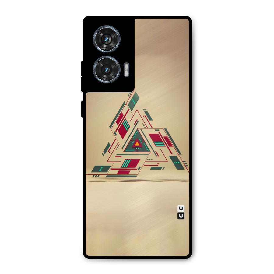 Maze Triangle Metal Back Case for Motorola Edge 50 Fusion
