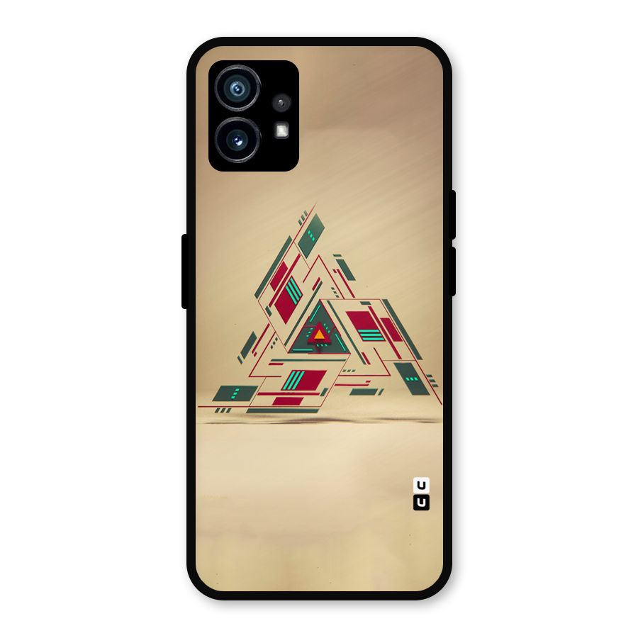 Maze Triangle Metal Back Case for Nothing Phone 1