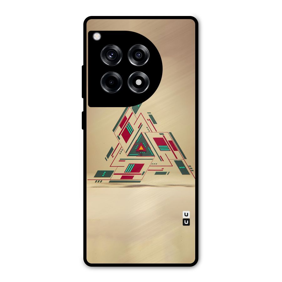 Maze Triangle Metal Back Case for OnePlus 12R