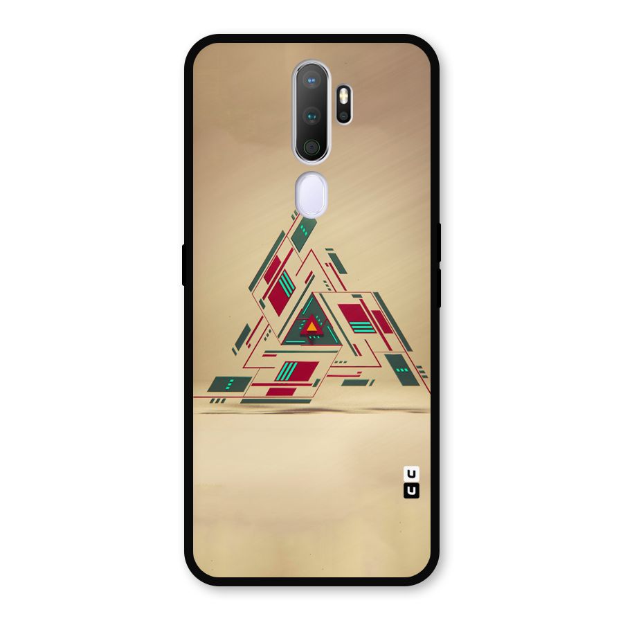 Maze Triangle Metal Back Case for Oppo A5 (2020)