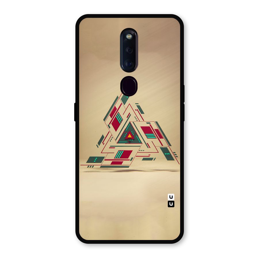 Maze Triangle Metal Back Case for Oppo F11 Pro