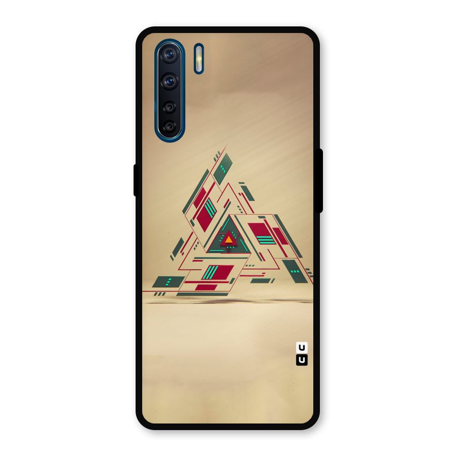 Maze Triangle Metal Back Case for Oppo F15