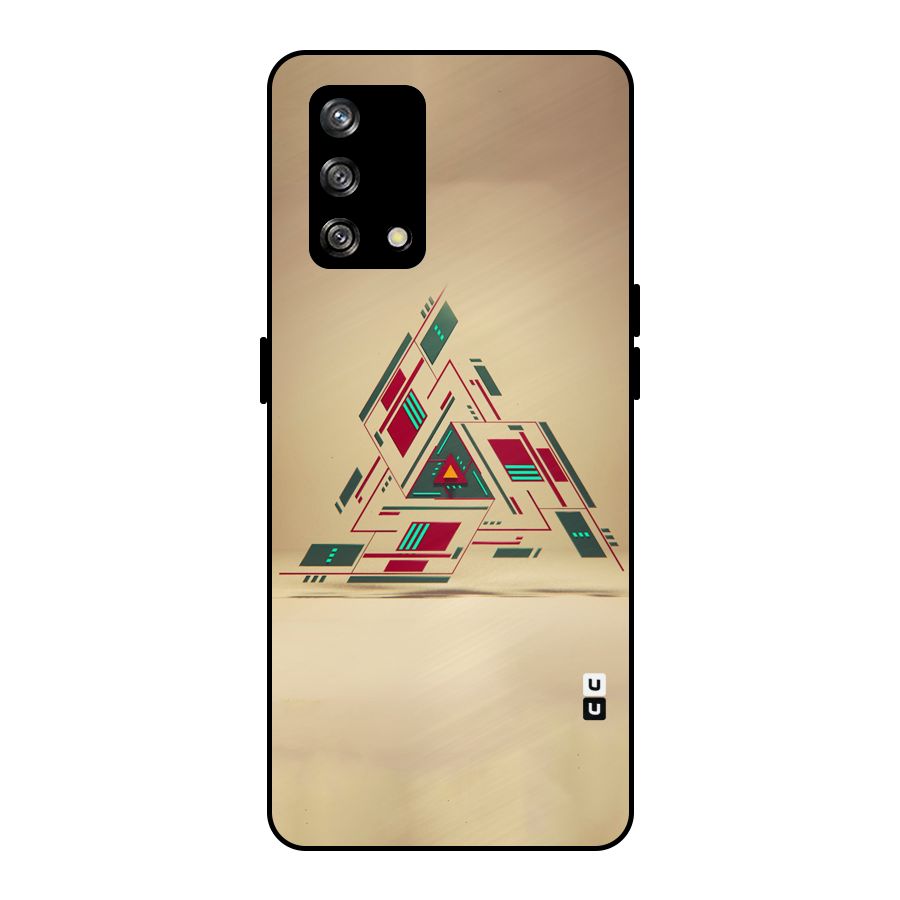 Maze Triangle Metal Back Case for Oppo F19