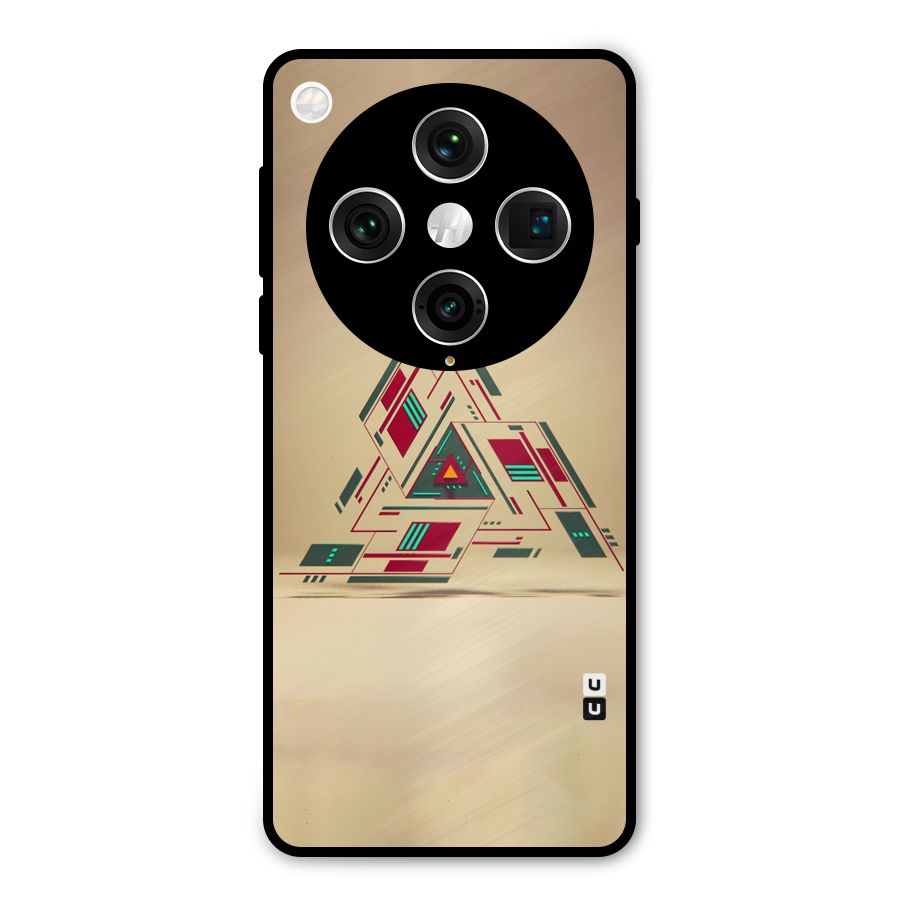 Maze Triangle Metal Back Case for Oppo Find X8 Pro