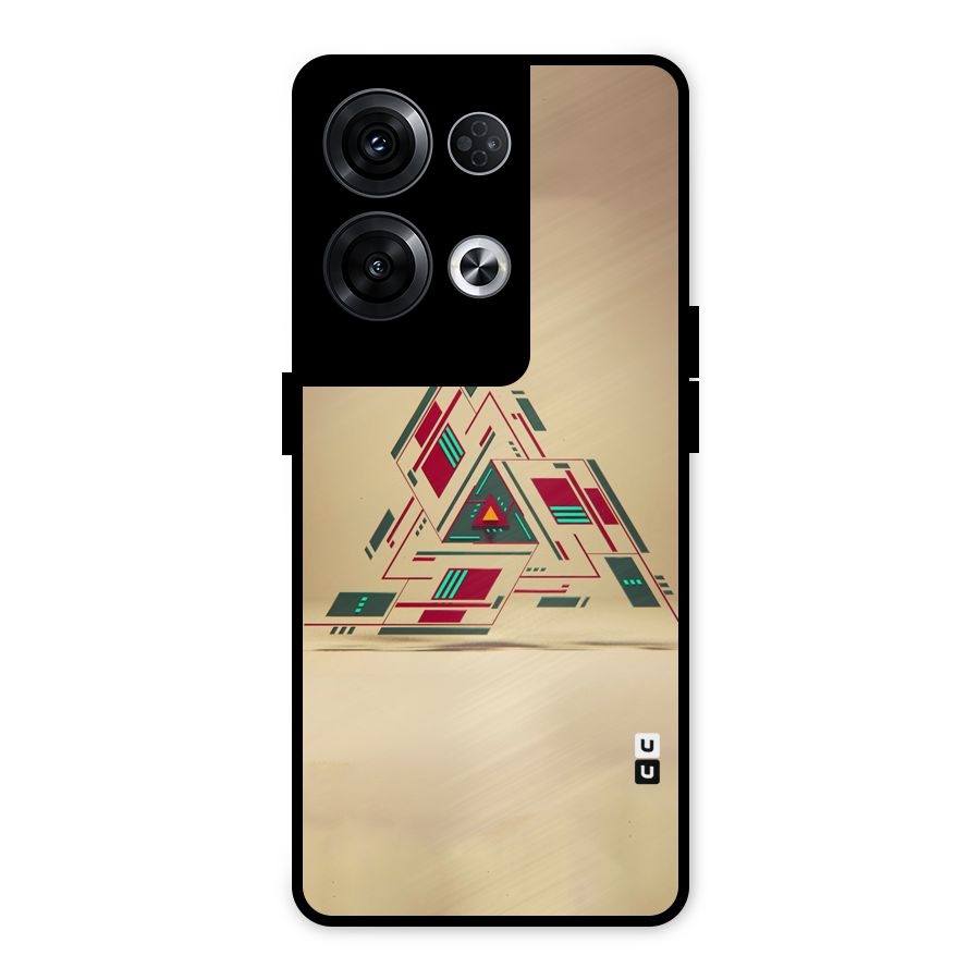 Maze Triangle Metal Back Case for Oppo Reno8 Pro 5G