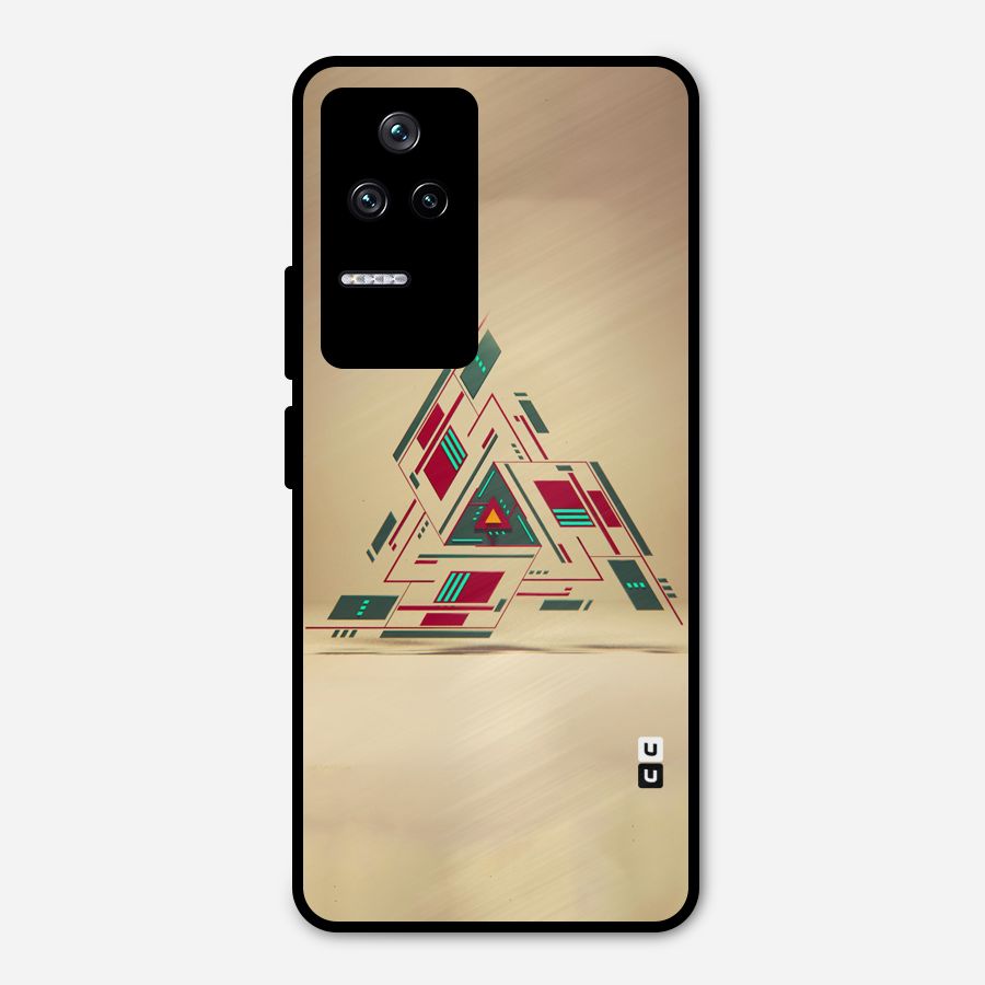 Maze Triangle Metal Back Case for Poco F4 5G