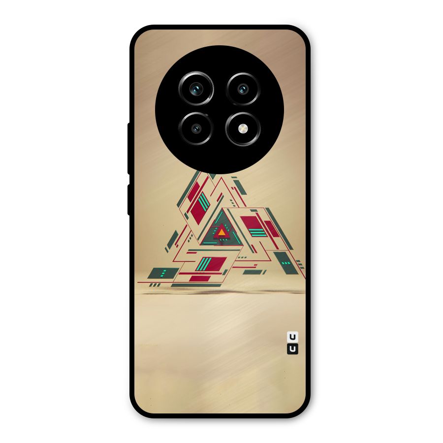 Maze Triangle Metal Back Case for Realme 13 Pro