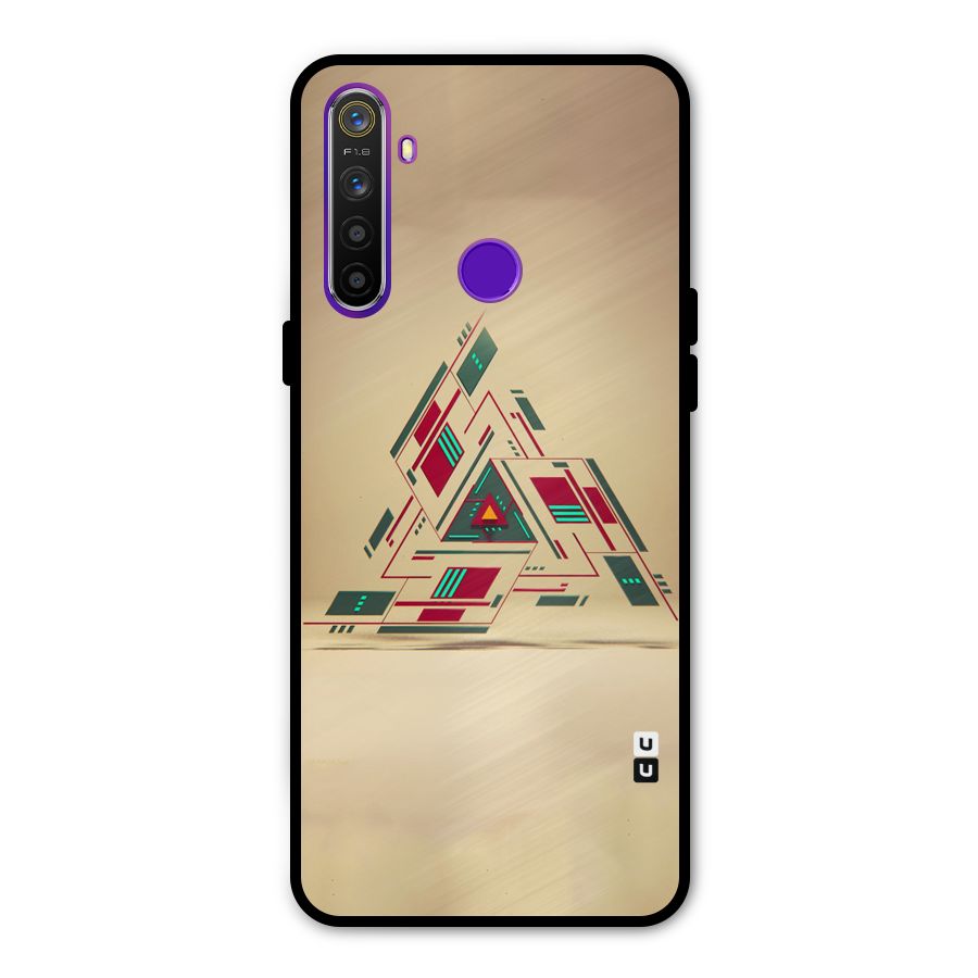 Maze Triangle Metal Back Case for Realme 5