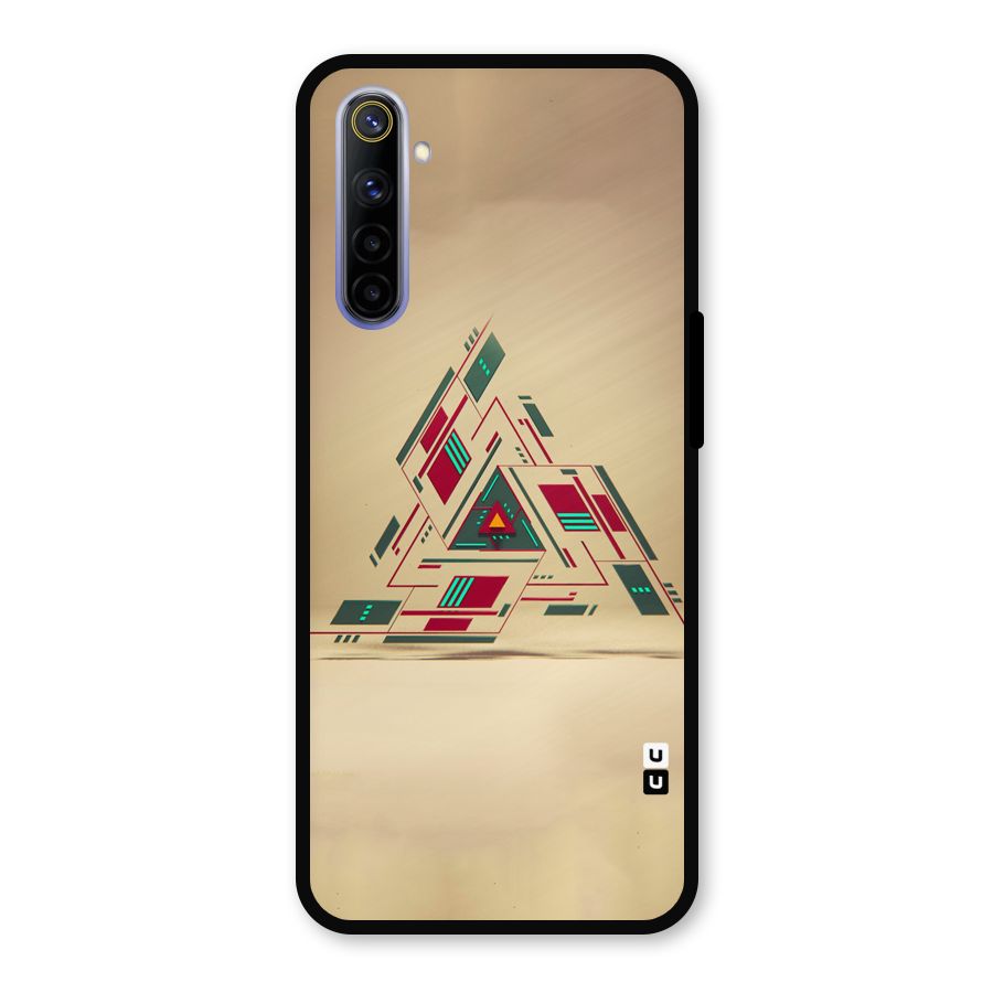 Maze Triangle Metal Back Case for Realme 6