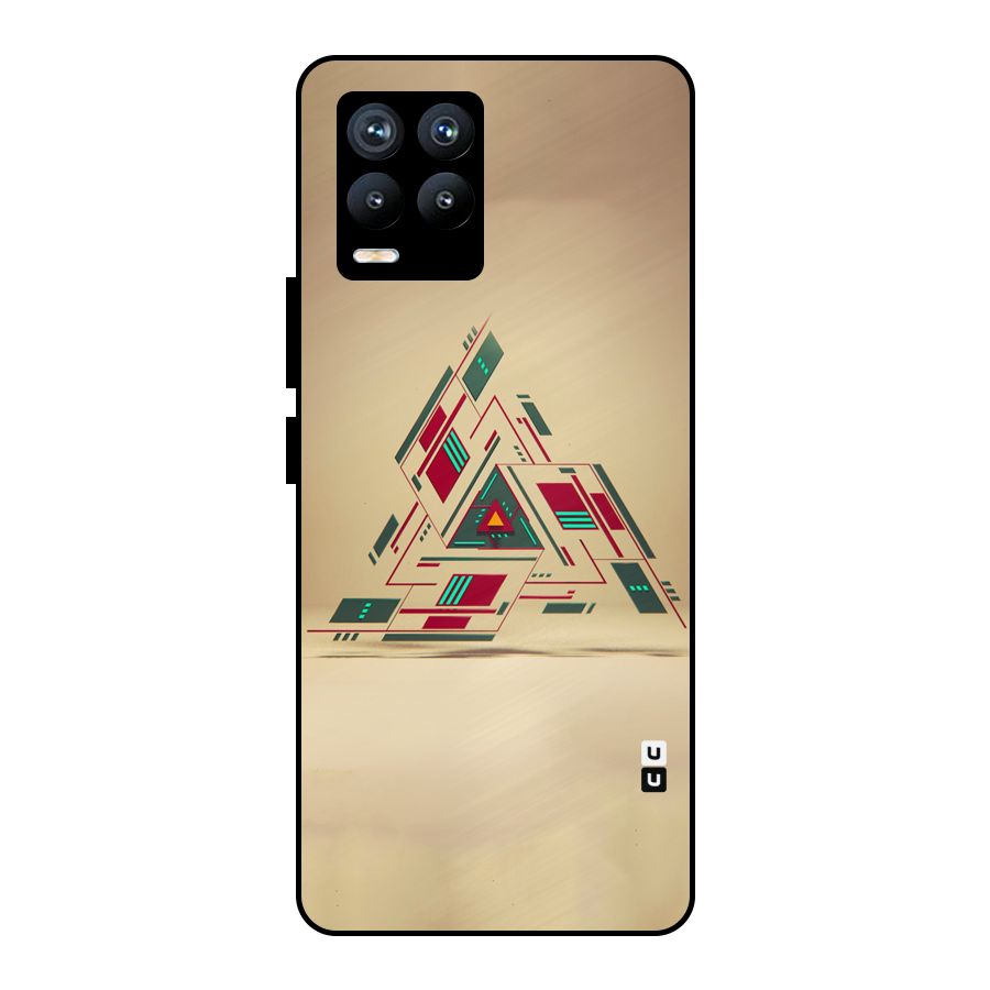 Maze Triangle Metal Back Case for Realme 8 Pro