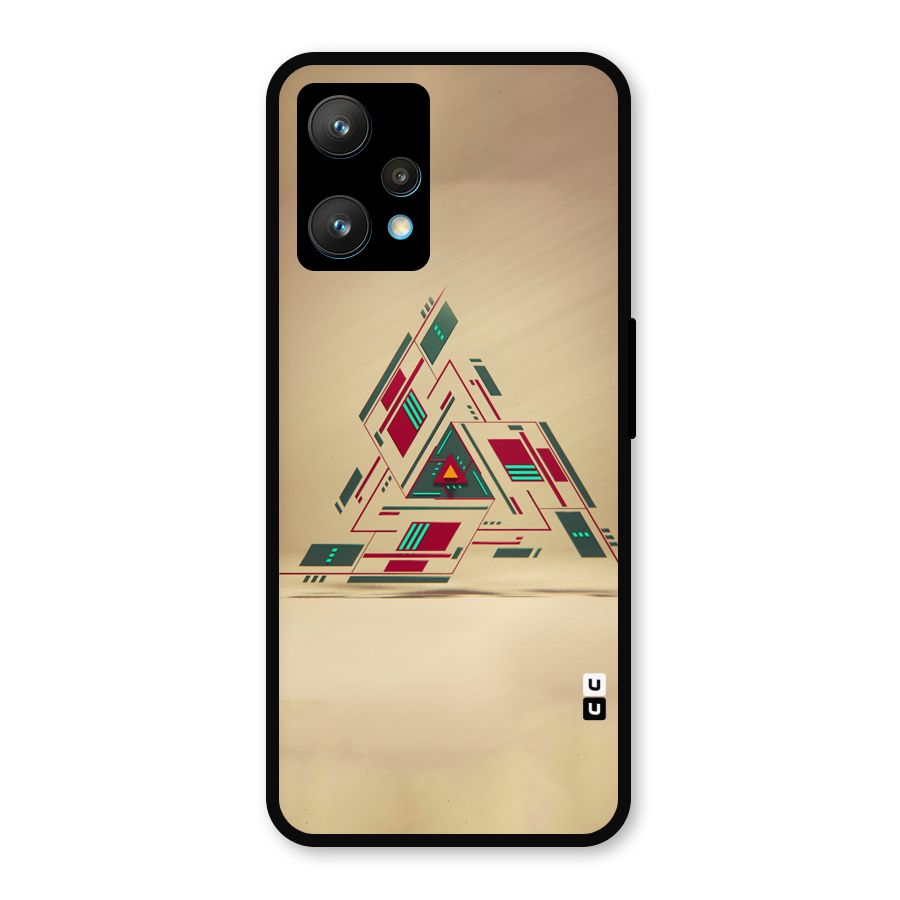 Maze Triangle Metal Back Case for Realme Narzo 50 Pro