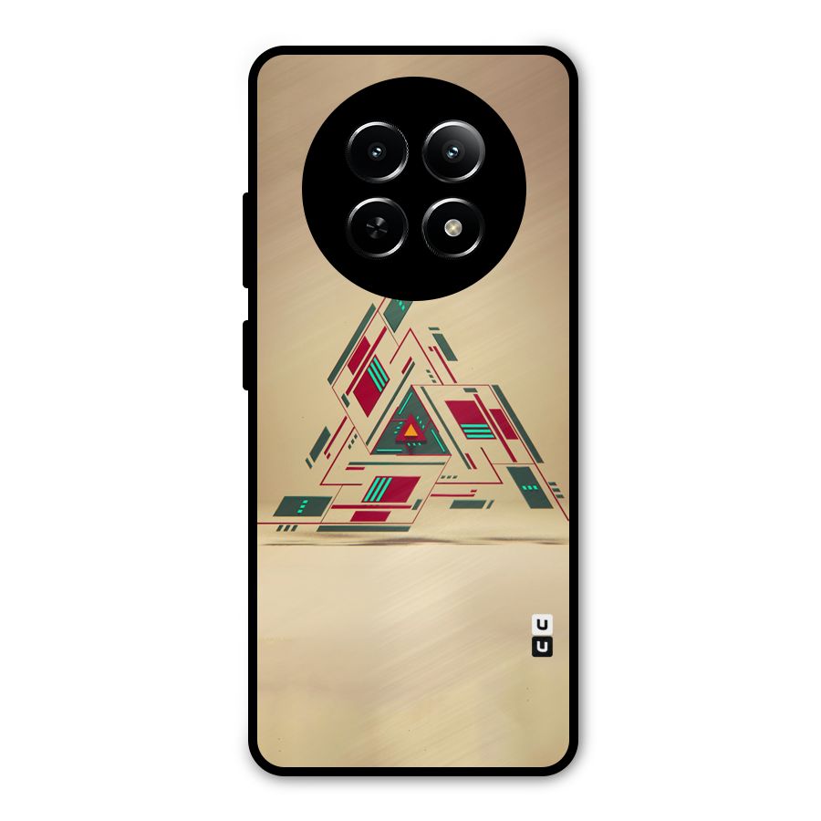Maze Triangle Metal Back Case for Realme Narzo 70x 5G
