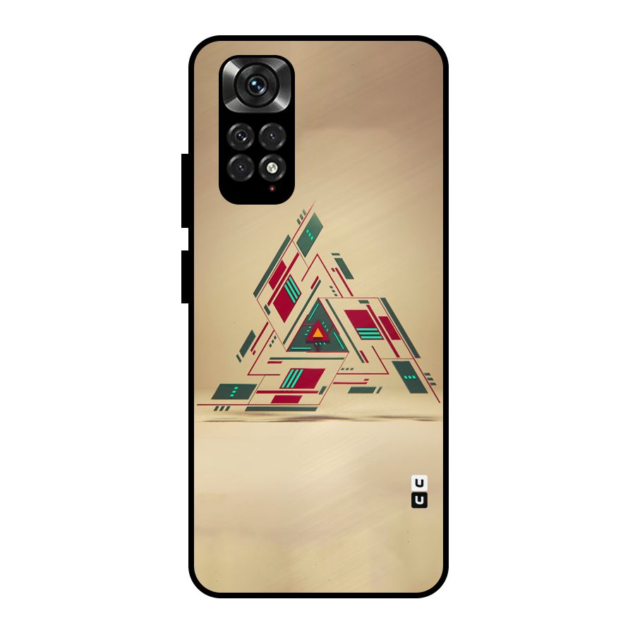 Maze Triangle Metal Back Case for Redmi Note 11 Pro Plus 5G