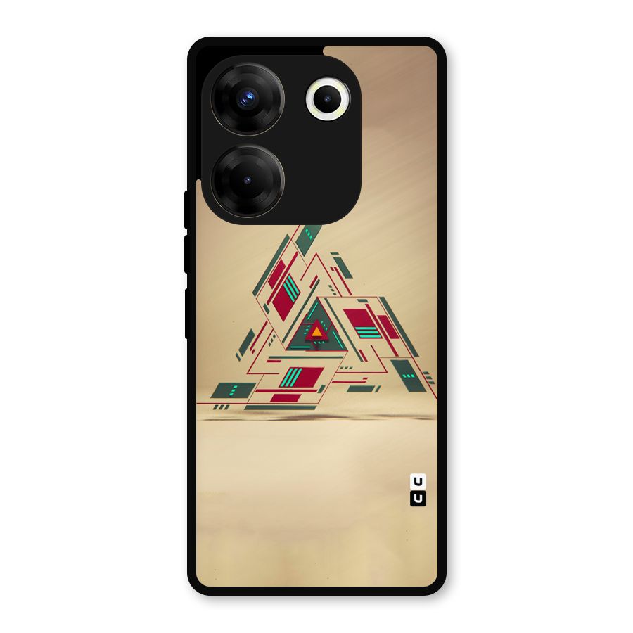 Maze Triangle Metal Back Case for Tecno Camon 20 Pro
